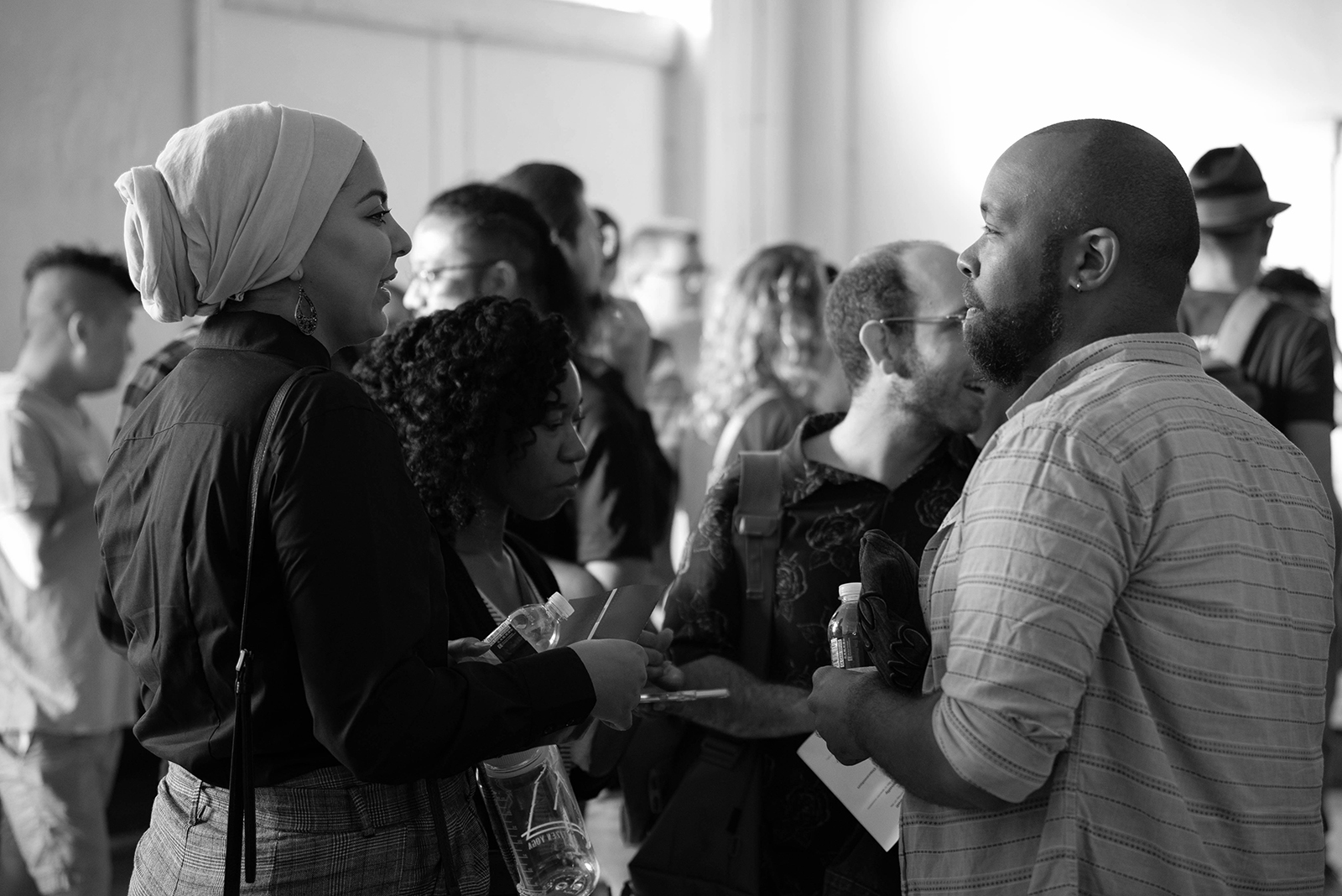 Apprentices at a conference