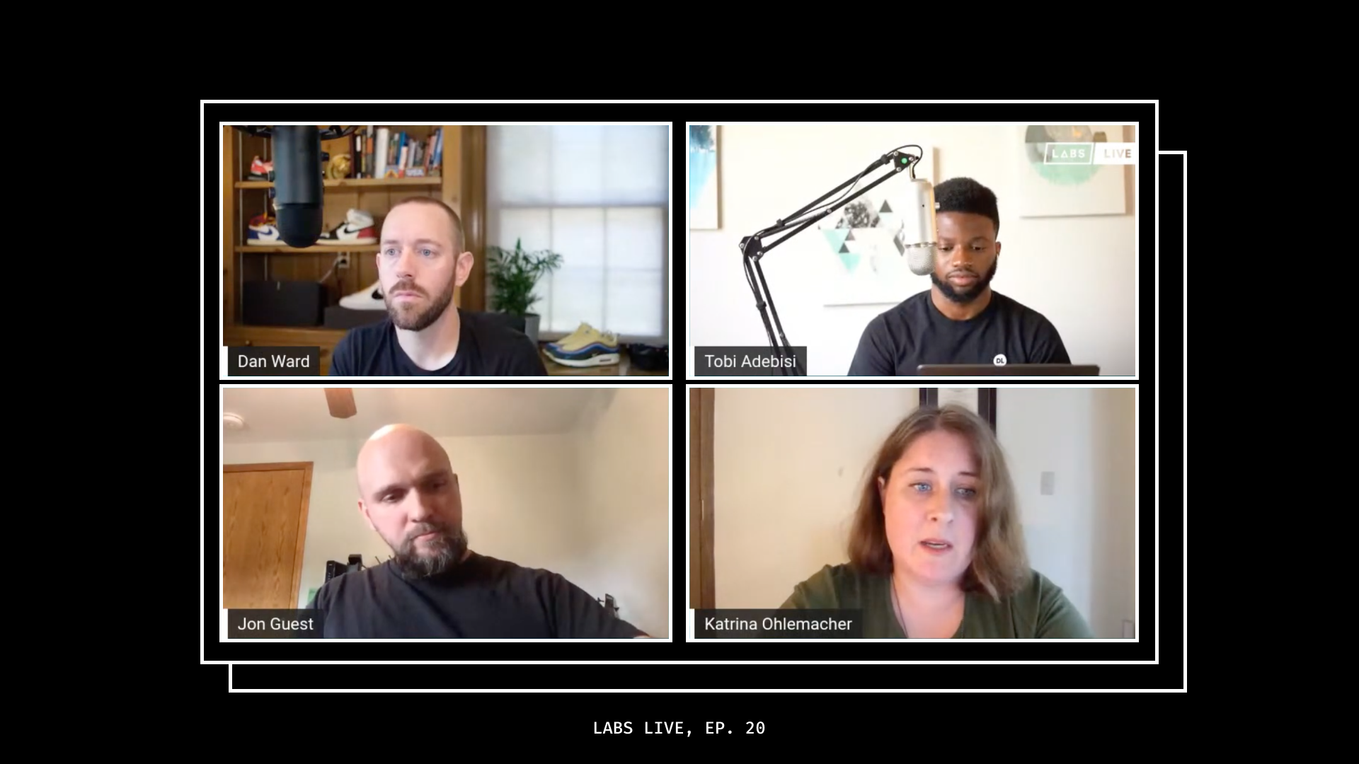 Screenshot of Labs Live Episode 21 featured Quality Assurance Engineers Katrina and Jon