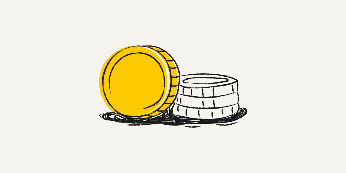 Illustration of a stack of coins