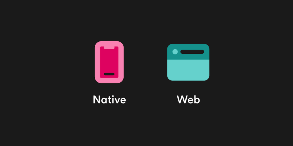 Imagery of a native app icon and web app icon