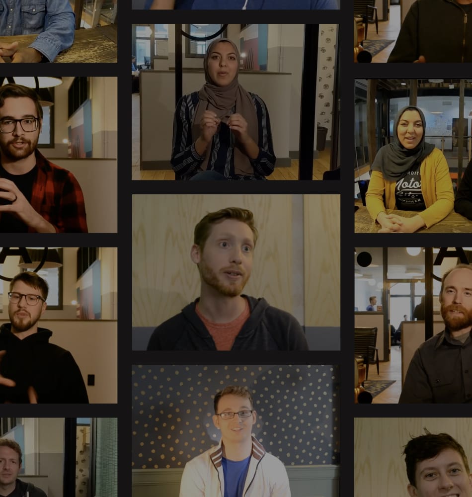 A collage of apprentice developers