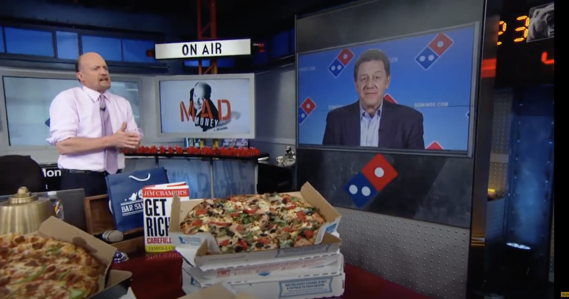 Dominos feature on Mad Money