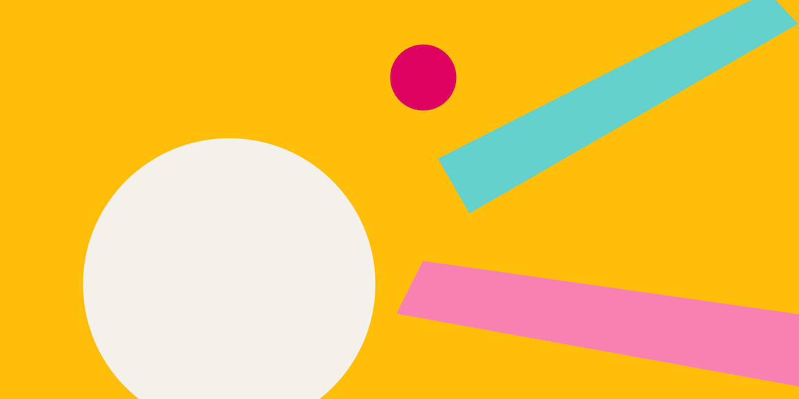 Abstract illustration of spheres and lines representing product creation