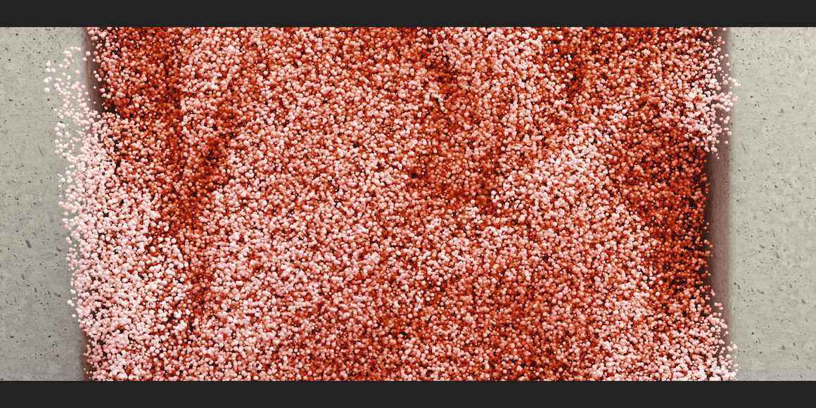 Abstract image of red dots part of a bigger object